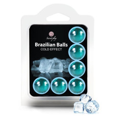 BOLAS LUBRIFICANTES BRAZILIAN BALLS EFEITO FRIO 6 x 4GR