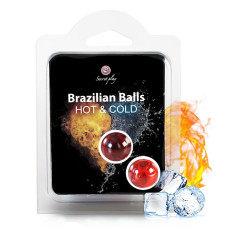 BOLAS LUBRIFICANTES BRAZILIAN BALLS EFEITO FRIO E CALOR 2 x 4GR