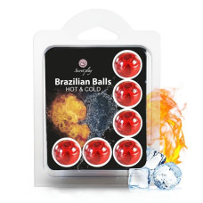 BOLAS LUBRIFICANTES BRAZILIAN BALLS EFEITO FRIO E CALOR 6 x 4GR