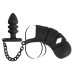 JAULA PARA O PÉNIS COM PLUG ANAL BLACK VELVETS