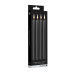 CONJUNTO DE 4 VELAS PRETAS DE TAMANHO GRANDE OUCH CONJUNTO DE 4 VELAS PRETAS DE TAMANHO GRANDE OUCH