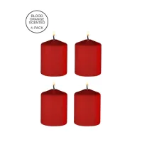 CONJUNTO DE 4 VELAS VERMELHAS BLOOD ORANGE OUCH