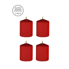 CONJUNTO DE 4 VELAS VERMELHAS BLOOD ORANGE OUCH CONJUNTO DE 4 VELAS VERMELHAS BLOOD ORANGE OUCH