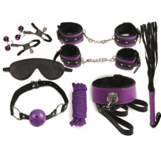 KIT SECRET PLEASURE BONDAGE PRETO E ROXO