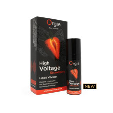 GEL COM VIBRAÇÃO E SABOR A MORANGO HIGH VOLTAGE 15ML ORGIE