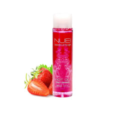 ÓLEO DE MASSAGEM COM EFEITO CALOR MORANGO HOT OIL NUEI 100ML