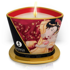VELA DE MASSAGEM SHUNGA ROMANCE CHAMPANHE E MORANGO 170ML