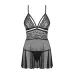 BABYDOLL E TANGA 838-BAB TAMANHO QUEEN OBS PRETO BABYDOLL E TANGA 838-BAB TAMANHO QUEEN OBS PRETO