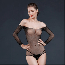 BODY COM BRILHANTES MODEL 9 PRETO MOONLIGHT