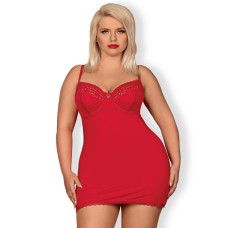 CAMISA DE NOITE E TANGA JOLIEROSE TAMANHO QUEEN OBS VERMELHA