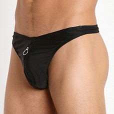 TANGA ZIPPER THONG MALE POWER PRETA