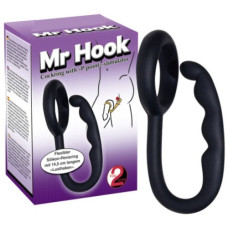 ANEL PARA O PÉNIS COM ESTIMULADOR DO PERÍNEO MR HOOK PRETO ANEL PARA O PÉNIS COM ESTIMULADOR DO PERÍNEO MR HOOK PRETO