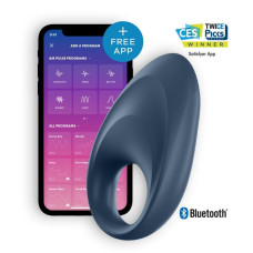 ANEL VIBRATÓRIO COM APP E BLUETOOTH MIGHTY ONE RING SATISFYER AZUL