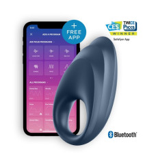 ANEL VIBRATÓRIO COM APP E BLUETOOTH POWERFUL ONE RING SATISFYER AZUL