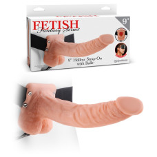 STRAP-ON OCO COM TESTÍCULOS 9 FETISH FANTASY SERIES BRANCO