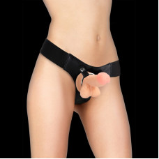 STRAP-ON REALISTA DE COURO OUCH 6 POLEGADAS BRANCO