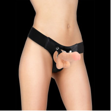 STRAP-ON REALISTA DE COURO OUCH 7 POLEGADAS BRANCO