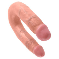 DILDO DUPLO REALÍSTICO MEDIUM DOUBLE TROUBLE KING COCK BRANCO