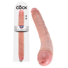DILDO DUPLO REALÍSTICO THICK DOUBLE DILDO KING COCK 16” BRANCO