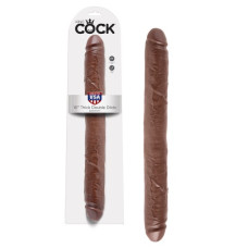 DILDO DUPLO REALÍSTICO THICK DOUBLE DILDO KING COCK 16” MULATO