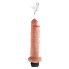 DILDO COM EJACULAÇÃO KING COCK SQUIRTING COCK 7” BRANCO