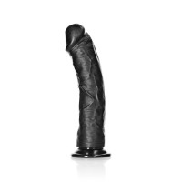 DILDO CURVED REALÍSTICO 9 /23 CM PRETO REALROCK
