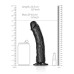 DILDO CURVED REALÍSTICO 8 /20,5 CM PRETO REALROCK