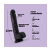 DILDO DE SILICONE LÍQUIDO INVIKTUS 8 CRUSHIOUS PRETO 22CM 3-7CM