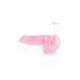 DILDO REALISTA COM TESTÍCULOS CRYSTAL CLEAR 6 /15 CM ROSA REALROCK