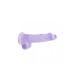 DILDO REALISTA COM TESTÍCULOS CRYSTAL CLEAR 6 /15 CM ROXO REALROCK