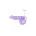 DILDO REALISTA COM TESTÍCULOS CRYSTAL CLEAR 6 /15 CM ROXO REALROCK