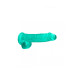DILDO REALISTA COM TESTÍCULOS CRYSTAL CLEAR 6 /15 CM VERDE REALROCK