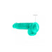 DILDO REALISTA COM TESTÍCULOS CRYSTAL CLEAR 6 /15 CM VERDE REALROCK