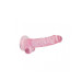 DILDO REALISTA COM TESTÍCULOS CRYSTAL CLEAR 7 /17 CM ROSA REALROCK