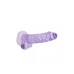 DILDO REALISTA COM TESTÍCULOS CRYSTAL CLEAR 7 /17 CM ROXO REALROCK