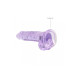 DILDO REALISTA COM TESTÍCULOS CRYSTAL CLEAR 7 /17 CM ROXO REALROCK