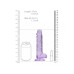 DILDO REALISTA COM TESTÍCULOS CRYSTAL CLEAR 7 /17 CM ROXO REALROCK