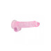 DILDO REALISTA COM TESTÍCULOS CRYSTAL CLEAR 8 /19 CM ROSA REALROCK