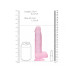 DILDO REALISTA COM TESTÍCULOS CRYSTAL CLEAR 8 /19 CM ROSA REALROCK