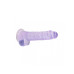 DILDO REALISTA COM TESTÍCULOS CRYSTAL CLEAR 8 /19 CM ROXO REALROCK