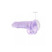 DILDO REALISTA COM TESTÍCULOS CRYSTAL CLEAR 8 /19 CM ROXO REALROCK