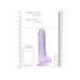 DILDO REALISTA COM TESTÍCULOS CRYSTAL CLEAR 8 /19 CM ROXO REALROCK