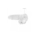 DILDO REALISTA COM TESTÍCULOS CRYSTAL CLEAR 8 /19 CM TRANSPARENTE REALROCK