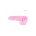DILDO REALISTA COM TESTÍCULOS CRYSTAL CLEAR 9 /22 CM ROSA REALROCK