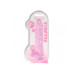 DILDO REALISTA COM TESTÍCULOS CRYSTAL CLEAR 9 /22 CM ROSA REALROCK