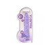 DILDO REALISTA COM TESTÍCULOS CRYSTAL CLEAR 9 /22 CM ROXO REALROCK