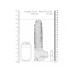 DILDO REALISTA COM TESTÍCULOS CRYSTAL CLEAR 9 /22 CM TRANSPARENTE REALROCK