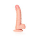 DILDO REALISTA COM TESTÍCULOS CURVED 6 /15.5 CM FLESH REALROCK