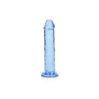 DILDO REALISTA STRAIGHT CRYSTAL CLEAR 6 /14,5 CM AZUL REALROCK