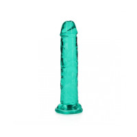 DILDO REALISTA STRAIGHT CRYSTAL CLEAR 6 /14,5 CM VERDE REALROCK
